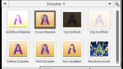 Adobe Premiere Elements 11 transitions