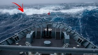 Ships Are Caught In Huge Waves At Sea | Ship In Storms 🌊 #waves