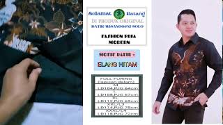 Kemeja Batik Pria Lengan Pendek Baju Atasan Cowok Modern Terbaru Hem Laki Formal Casual Lapis Full Furing Batik Solo Motif Elang Hitam