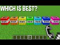 🍎WHICH TNT of RAINBOW COLORS is the BEST in Minecraft ? NEW 7 TNT !