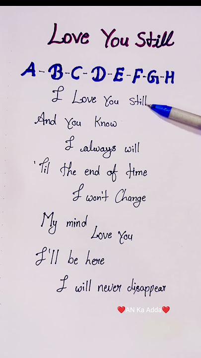 ✨Love You Still (abcdefgh romantic version) Song Lyrics  ✨Tyler Shaw✨