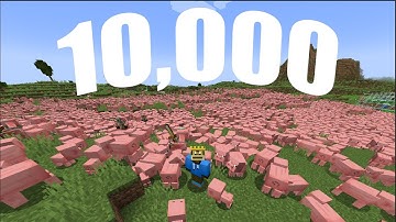 Breeding 10,000 Pigs in Minecraft