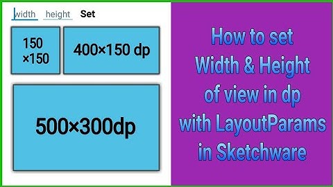 How to set Height & Width of view in dp in Sketchware || Gliese Developer ||