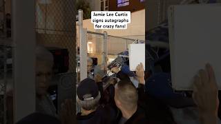 Jamie Lee Curtis signs autographs for crazy  fans!