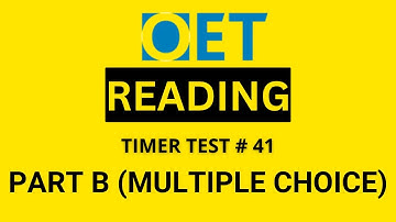 Oet reading part B sample With answers