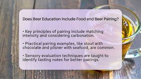 Does Beer Education Include Food and Beer Pairing? | The Pint Guy
