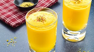 Indian Mango Lassi recipe ( Restaurant Style ) - Sandhya's Kitchen