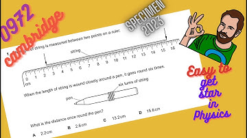 IGCSE Physics Paper 2 - Specimen 2023 - 0972/2/sp/ Q1 SOLVED