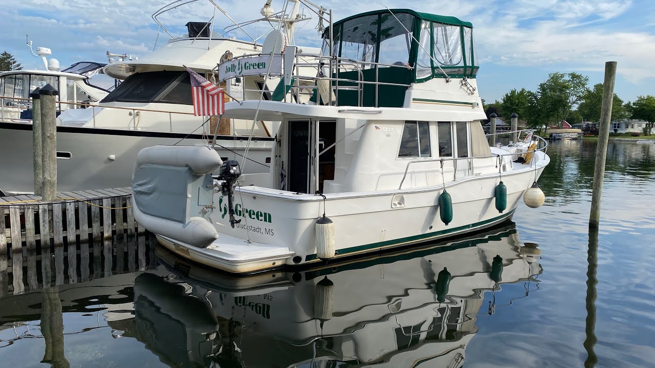 Americas Great Loop Jolly Green 390 Mainship first day on the Erie ...