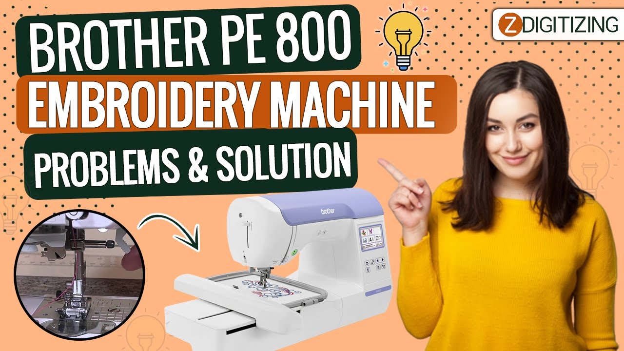 Brother PE 800 embroidery machine common problems and solution easy way to  Troubleshoot