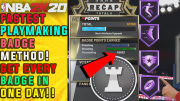 *NEW* FASTEST WAY to get every PLAYMAKING BADGE on NBA 2K20! UNLOCK THEM ALL IN 1 HOUR AFTER PATCH10
