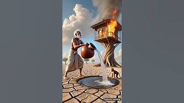 The farmer and the monkey built a tree house but someone set it on fire 😭 #ai #monkey #farmer