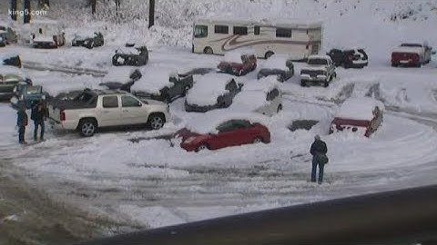 Hail and rain snarl traffic across Puget Sound with snow in the mountains