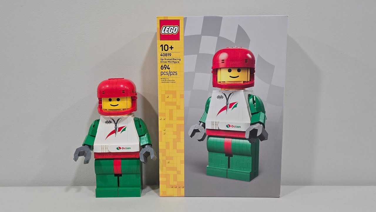 Lego Up-Scaled Racing Driver Minifigure Set 40819 Review! - YouTube