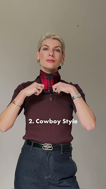 4 ways to tie bandana scarf #styletips #howtotieascarf #falltrends2024 #stylinghacks
