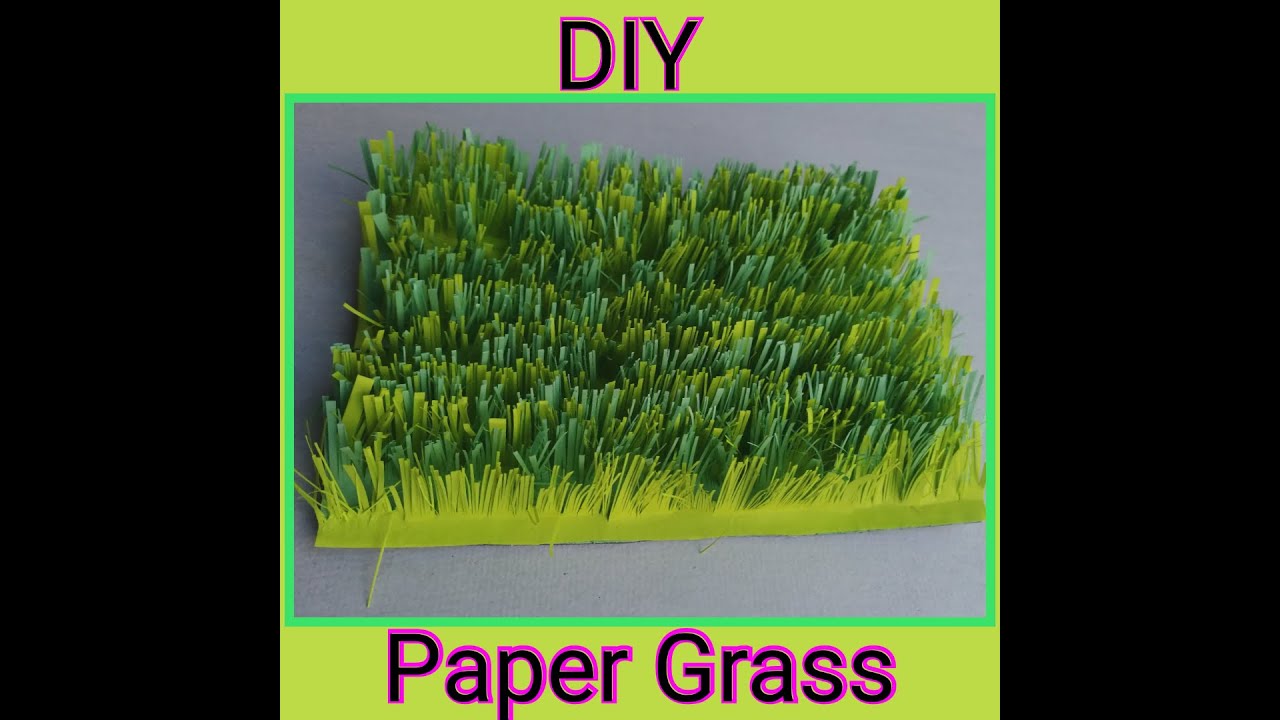DIY Artificial Grass, How To Make Artificial Paper Grass At Home