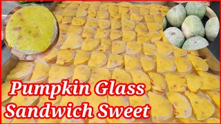 Pumpkin Glass Sandwich Sweet Recipe | Classic Sandwich Sweet Recipe in Tamil | Pumpkin Sweet Recipe