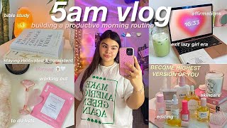 5AM VLOG ‍♀productive morning, self care, monthly reset routine *EXIT YOUR LAZY GIRL ERA*