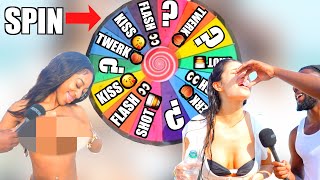 SPIN THE MYSTERY WHEEL CHALLENGE IN PUBLIC (MIAMI BEACH)