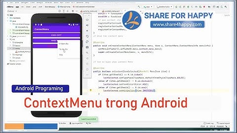 Android Programming - ContextMenu