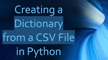 Creating a Dictionary from a CSV File in Python