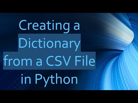 Creating a Dictionary