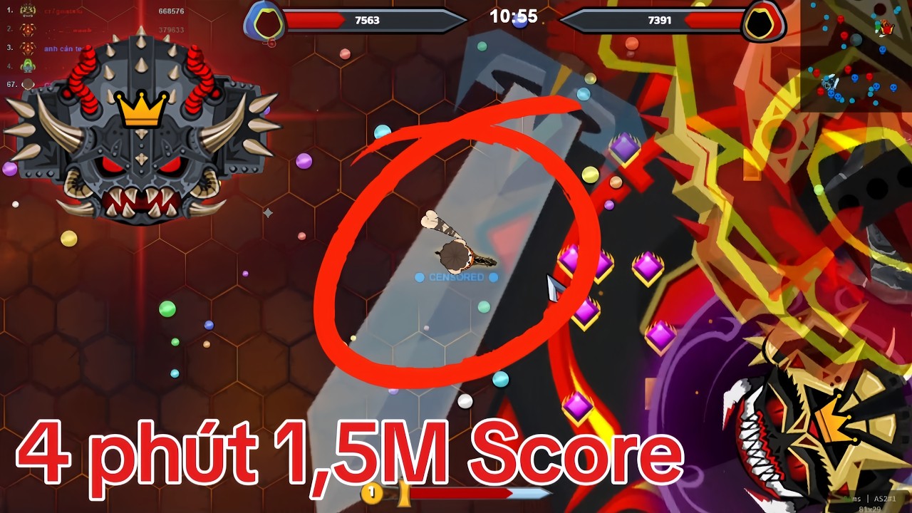 Evowars.io🕹️Khi tôi bật hack đạt 1,5M Score chỉ trong 4 phút