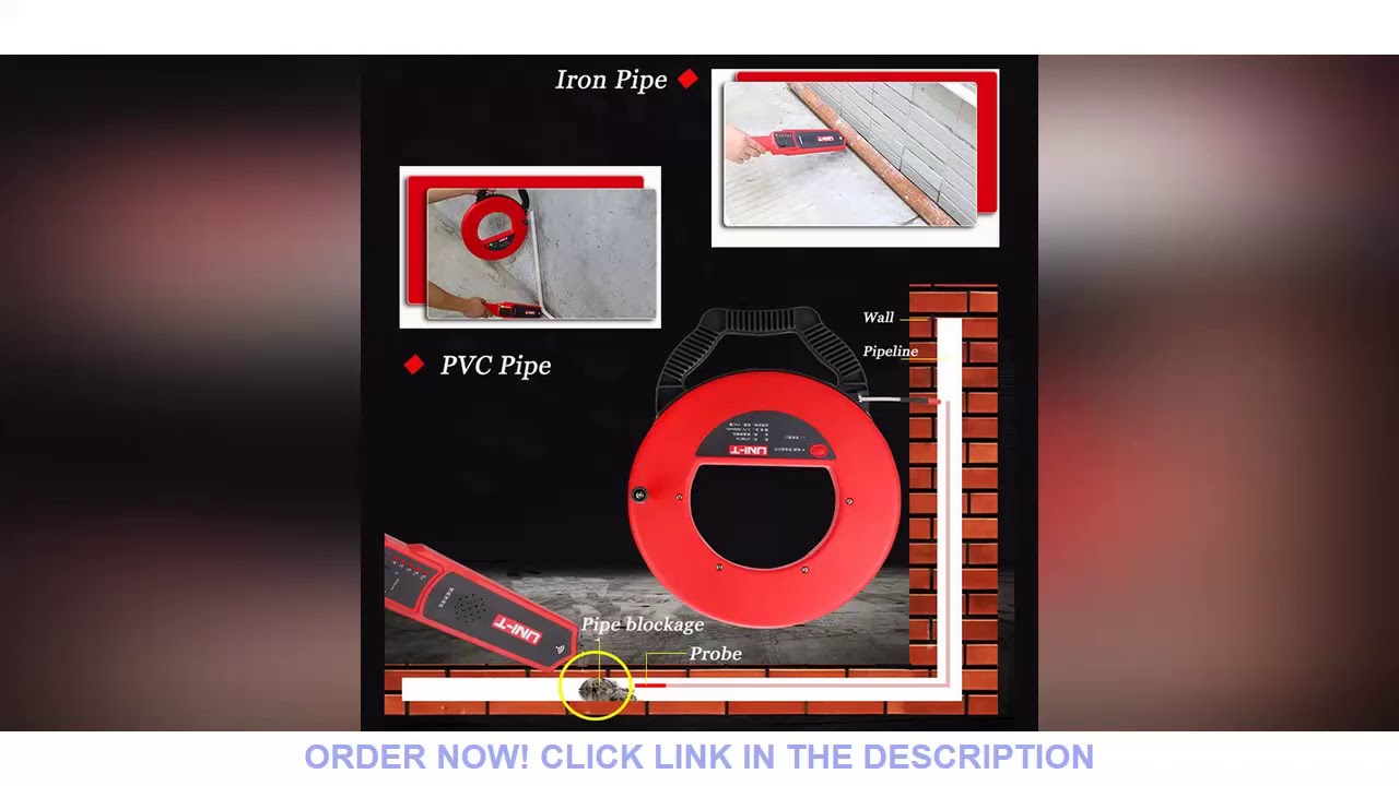 ☘️ UNI-T Wall Iron Pipe Blockage Detector UT661A UT661B Diagnostic-Tool Scanner Pipeline Blocking C