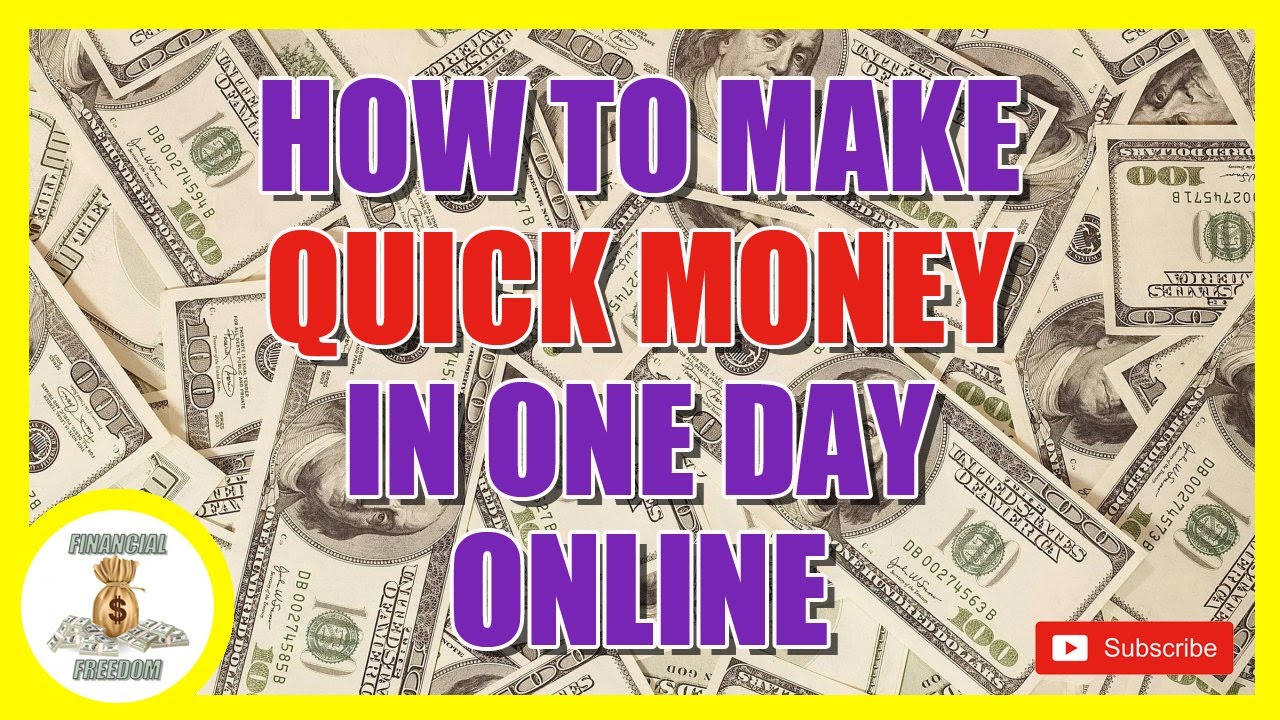 how can i make money fast in one day kit