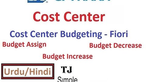 SAP-CO-CC-08 - Cost Center Budgeting in SAP S/4HANA By Fiori - Hindi/Urdu