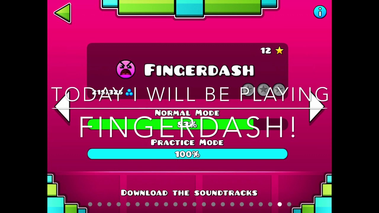 FINGERDASH! Level in geometry dash - YouTube