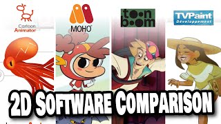 2D Animation Software Comparison - Cartoon Animator 5 | Moho | Toon Boom | TV Paint