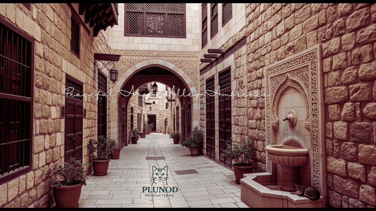 Peaceful Arab Alley Ambience – Oud, Ney, & Qanun | Focus / Study (1 Hour)