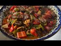   food with meat and vegetables    uygurcha gosht say