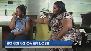 Widows of George Floyd and Rayshard Brooks lean on one another for support