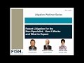 Webinar | Patent Litigation for the Non-Specialist