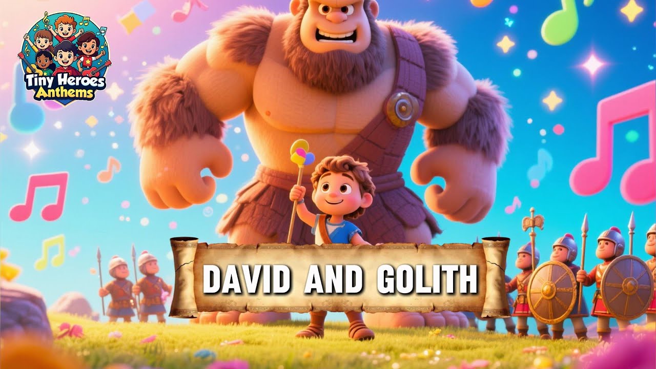 🛡️ David and Goliath | Bible Story Song for Kids | Christian Kids Music | Tiny Heroes Anthems
