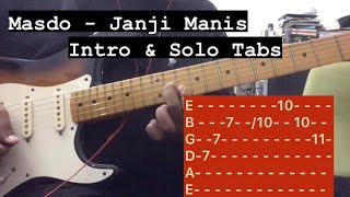 Video thumbnail of "[TABS] Janji Manis - Masdo | Guitar Intro & Solo Tutorial/Lesson |"