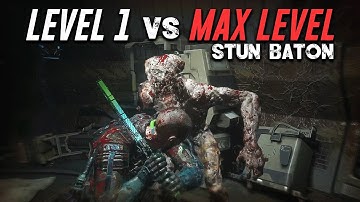 THE CALLISTO PROTOCOL - Stun Baton Damage Comparison (LEVEL 1 vs MAX LEVEL)