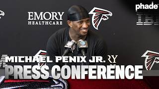 Quarterback Michael Penix Jr reflects on progress made at AT T Training Camp Press Conference