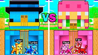 PERROS vs GATOS en BATALLA de CASAS SUBTERRÁNEAS
