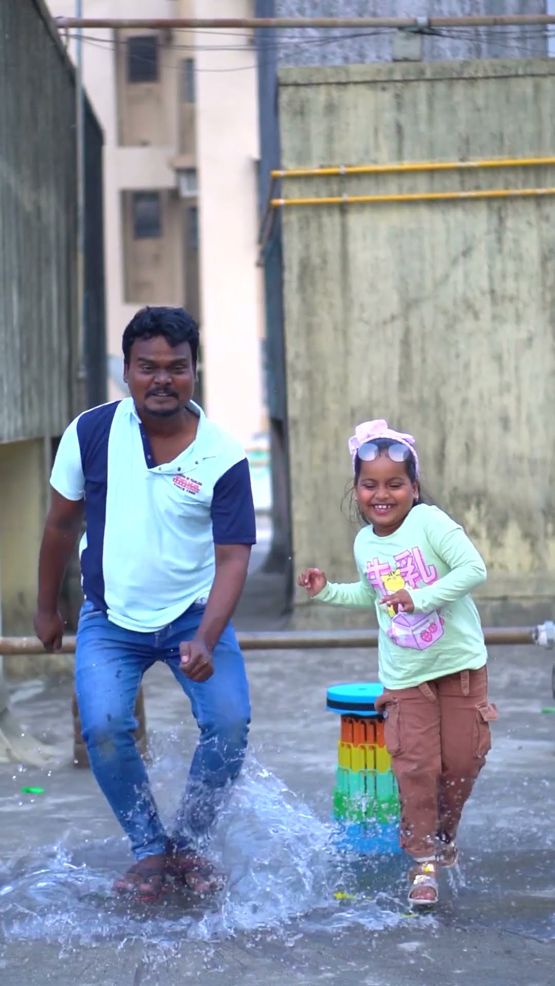 Anam and Papa High Jump Balloon challenge ?? #shorts #viralvideo #viralshorts