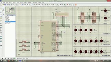 8051 Based Binary Clock - Simulation