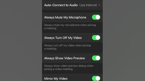 How to turn off/on mirror my video in zoom mobile