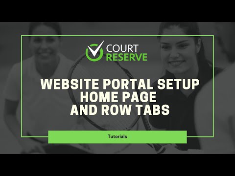 Website Portal Setup Home Page Rows
