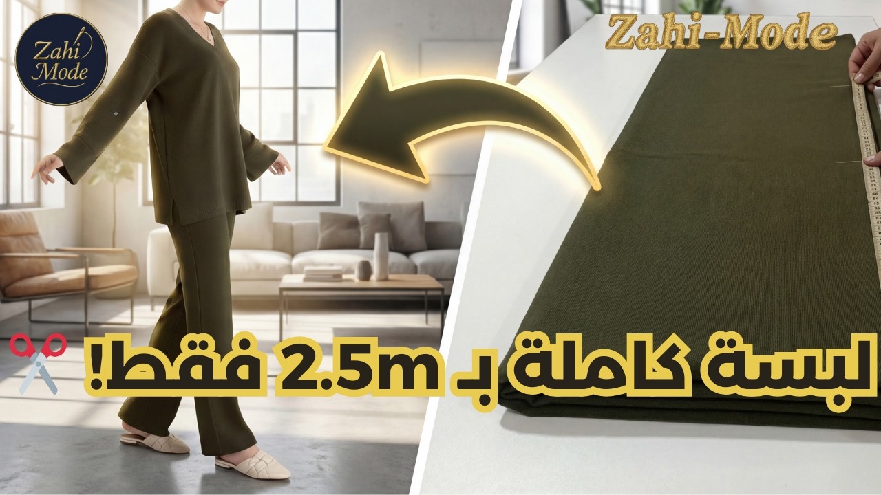 🧵 Zahi-Mode |دورة الفصالة: كيفاش تفصلي أونسومبل كامل خطوة بخطوة بطريقة احترافية