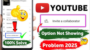 Youtube Invite A Collaborator Option Not Showing Problem Solve ✅ | Youtube Collaboration Not Showing