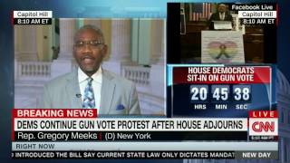 Rep. Meeks Interview on CNN discussing ‪#‎NoBreakNoBill‬ sit-in and Gun Safety