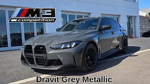 NEW ARRIVAL! 2025 BMW M3 Competition Dravit Grey Metallic on Tartufo Merino Leather #bmw #m3 #g80