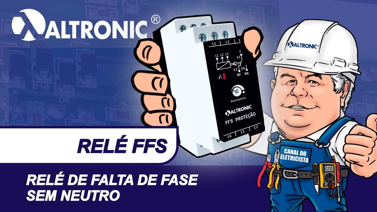 Vídeo-aula  - Relé falta de fase sem neutro - FFS